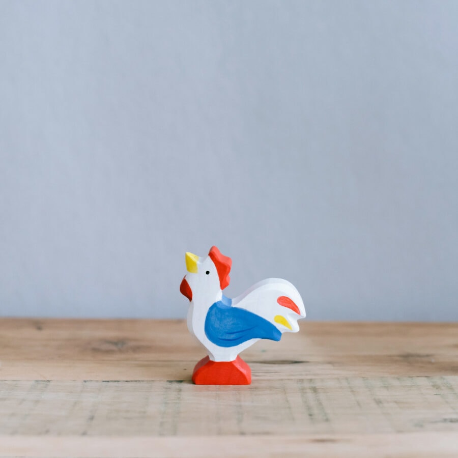 HOLZTIGER 德國木製動物積木 / 公雞