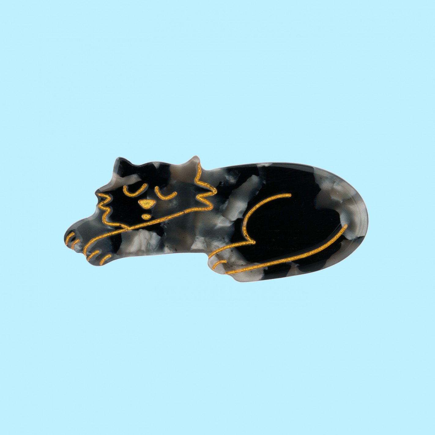 black-cat-hair-clip