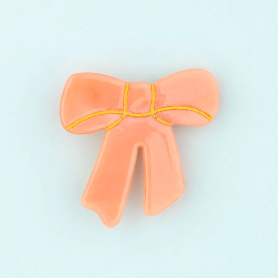 Coucou Suzette 法國 Pink Ribbon Hair Clip / 粉紅蝴蝶結髮夾