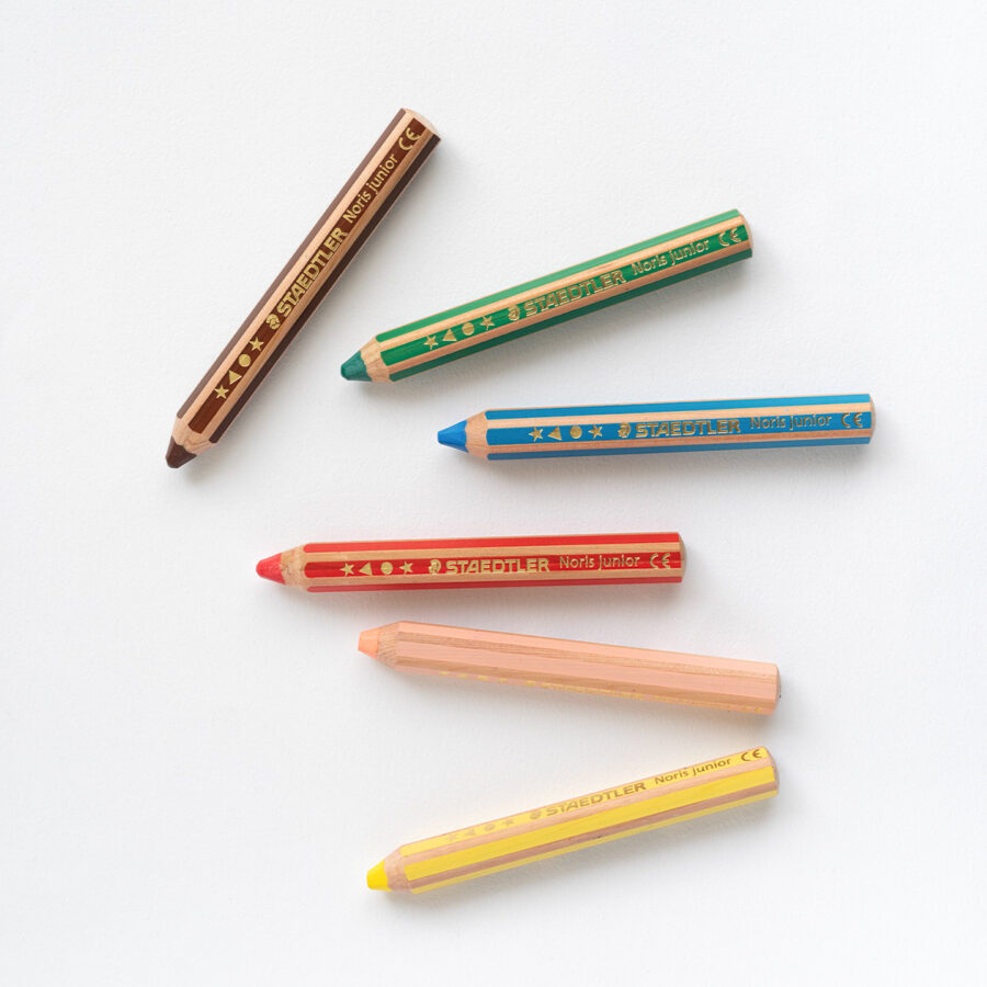 STAEDTLER Noris junior 3合1 蠟鉛筆 / 6 色 + 削筆器
