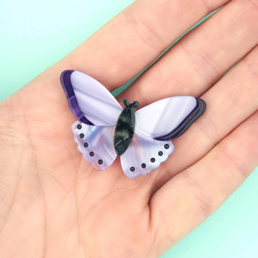 Coucou Suzette 法國 Purple Butterfly Hair Clip / 紫色蝴蝶髮夾