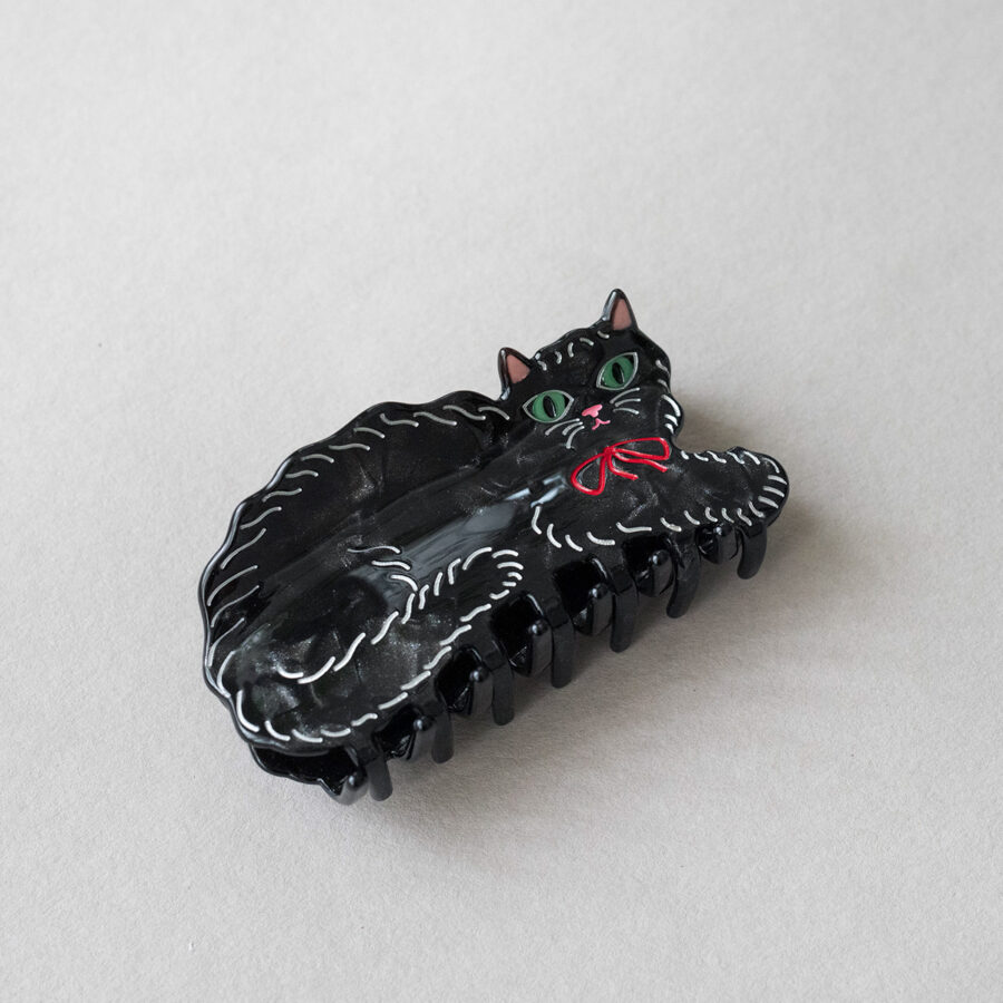 Winona Irene 美國 BLACK Kitty Claw / 黑貓髮爪夾
