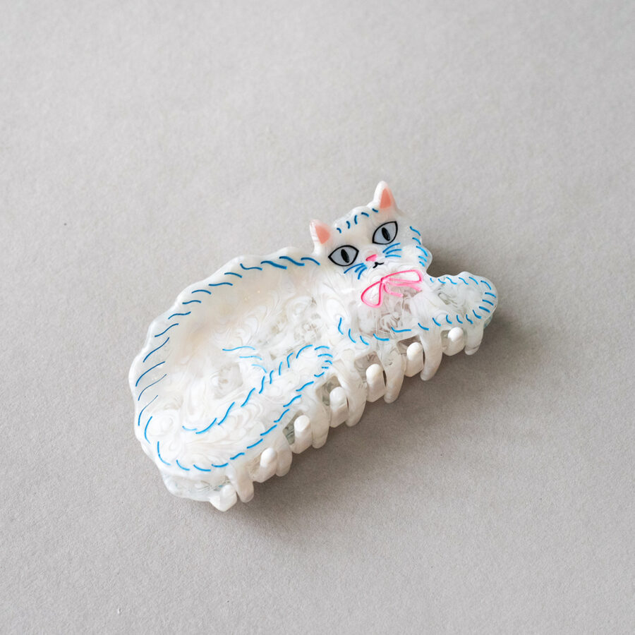 Winona Irene 美國 Pretty Kitty Claw / 白貓髮爪夾