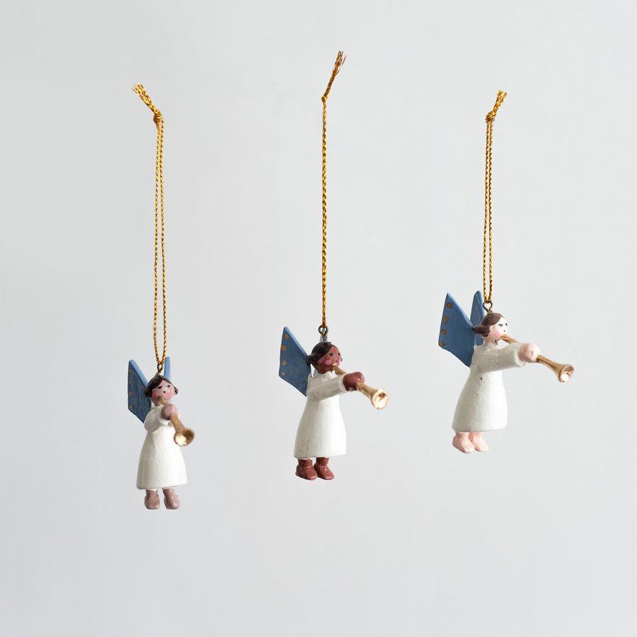 Cody Foster & Co 美國木製吊飾 / 吹號角的天使