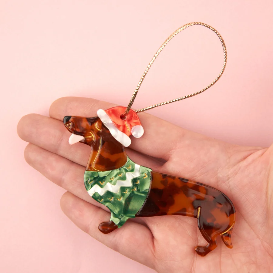 Coucou Suzette 法國 Chilly Dachshund Christmas Decoration / 臘腸狗聖誕掛飾