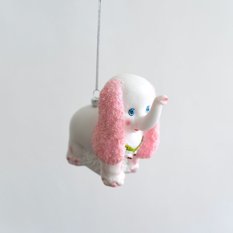 Cody Foster & Co 美國玻璃吊飾 / 粉紅耳大象