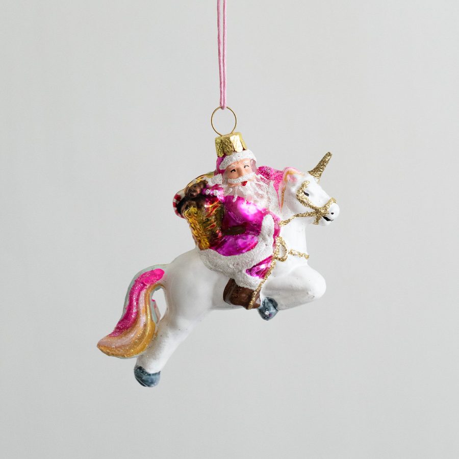 Cody Foster & Co 美國玻璃吊飾 / 聖誕老人和獨角獸