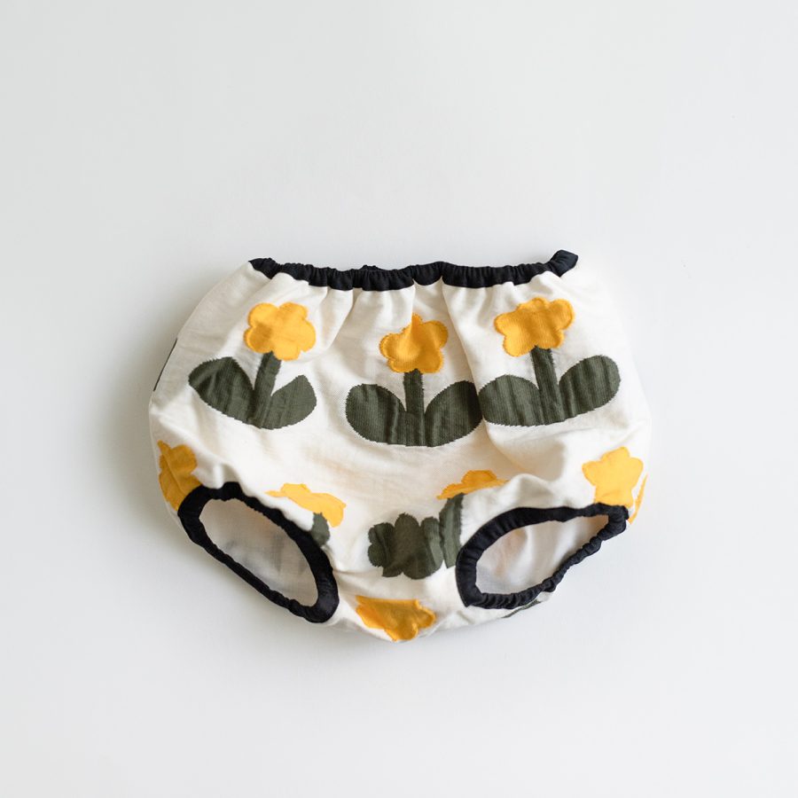 pot and tea 刺繡嬰兒褲 / 花