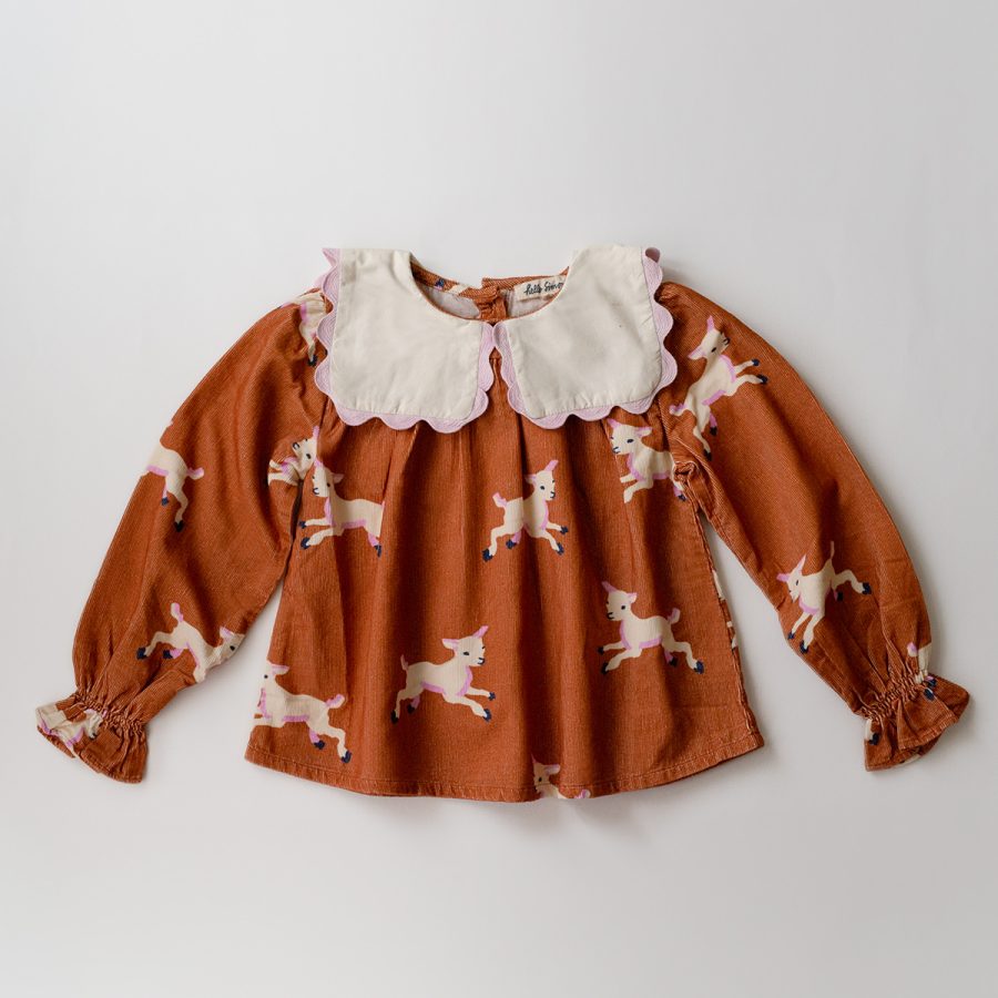 hello Simone Praline blouse Lamb Sunburn / 4Y, 6Y, 8Y