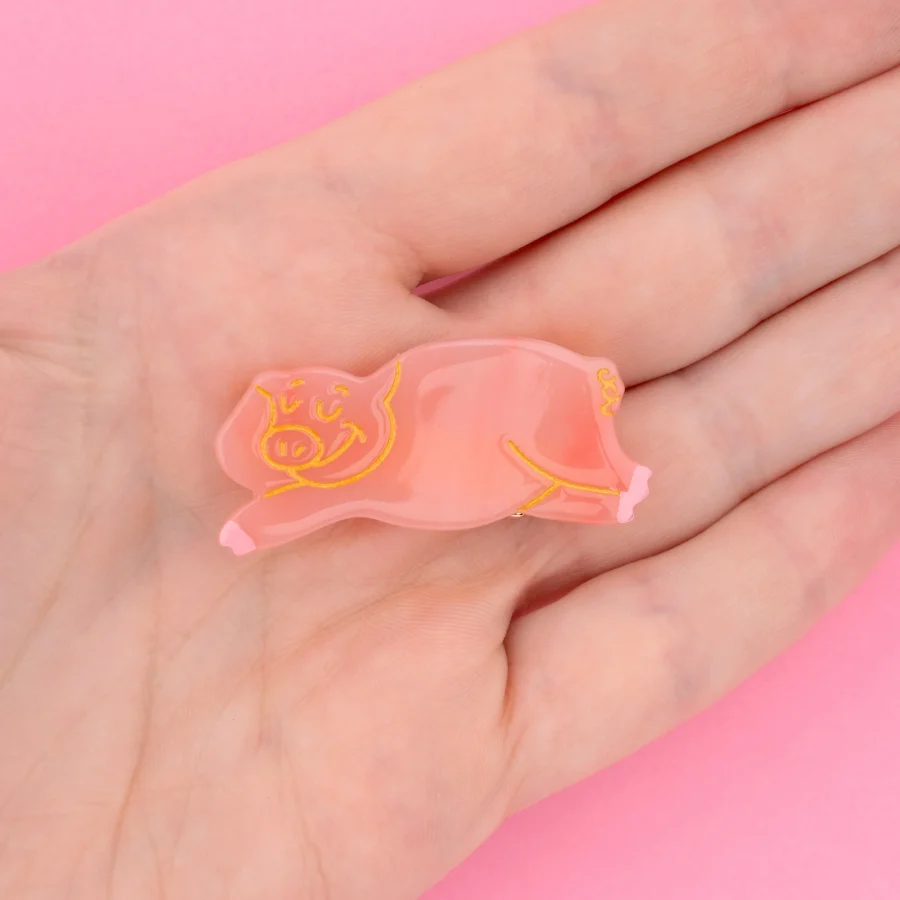 Coucou Suzette 法國 Lazy Pig Hair Clip / 懶洋洋的豬髮夾