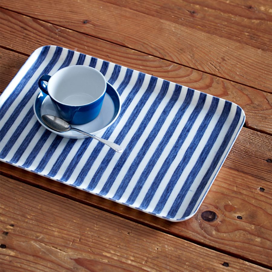 fog linen work 亞麻托盤 / BLUE 經典藍白條紋