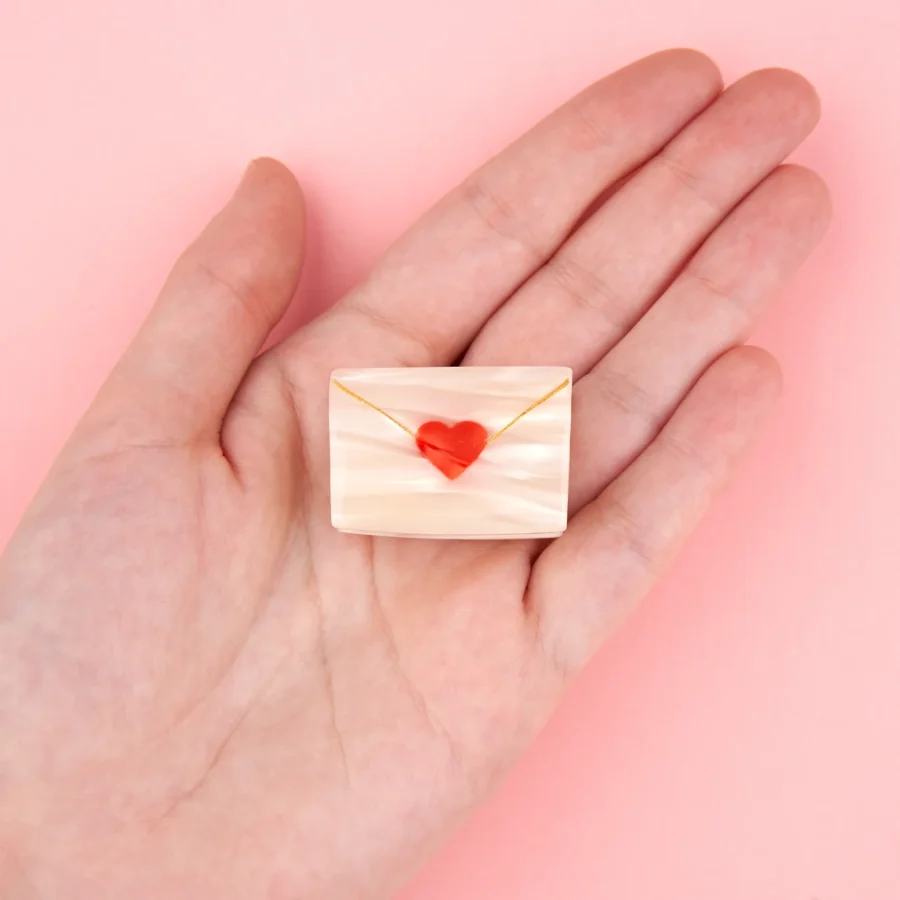 Coucou Suzette 法國 Love Letter Mini Hair Claw / 情書迷你髮爪夾