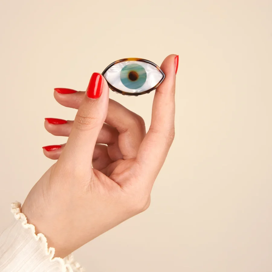 Coucou Suzette 法國 Blue Eye Mini Hair Claw / 藍眼睛迷你髮爪夾