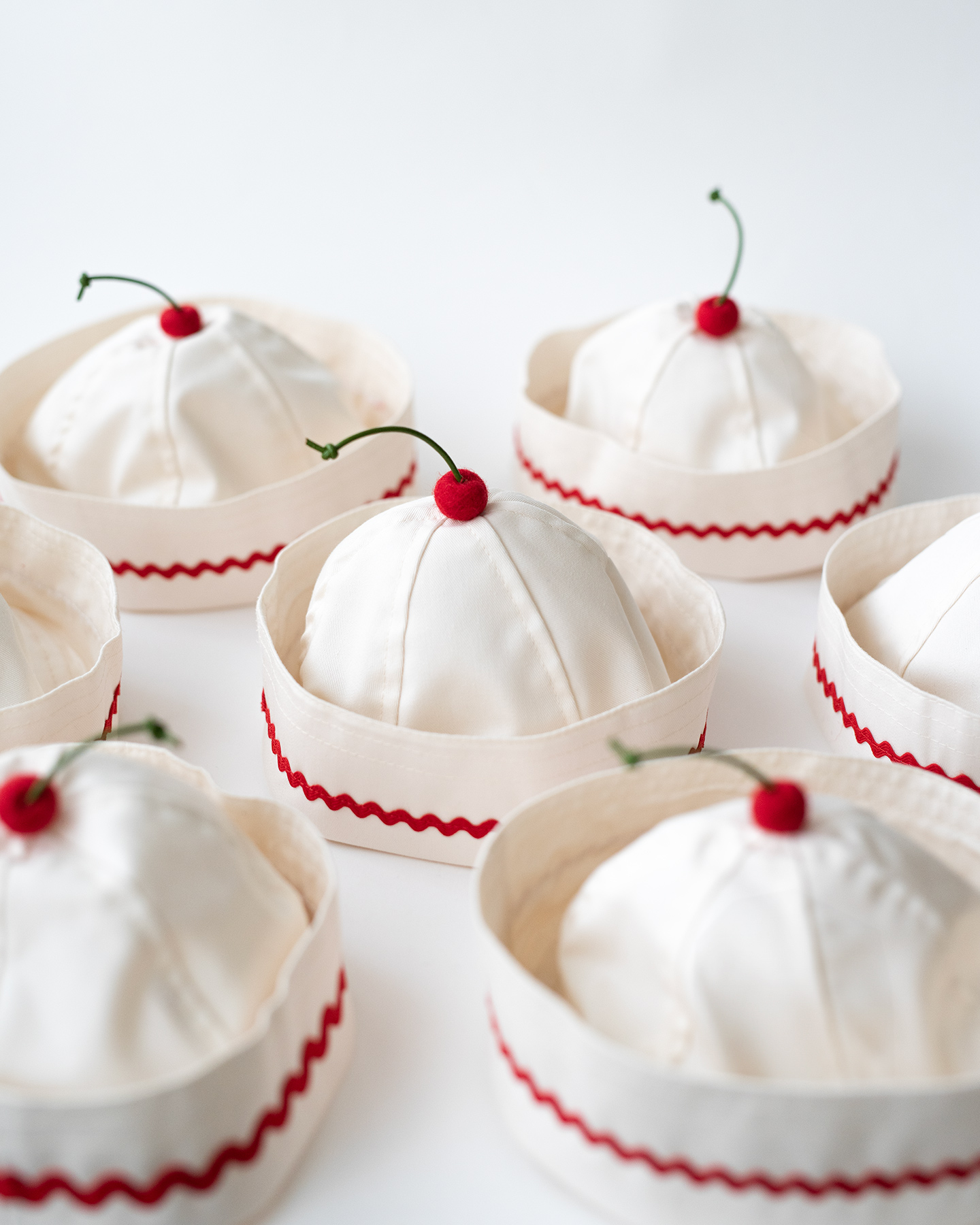 POMPON CUCU Sailor Hat – Little Cherry – 兒山企画部