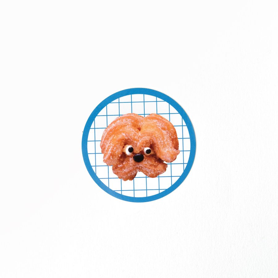Maison terrier 貼紙 / French crueller dog