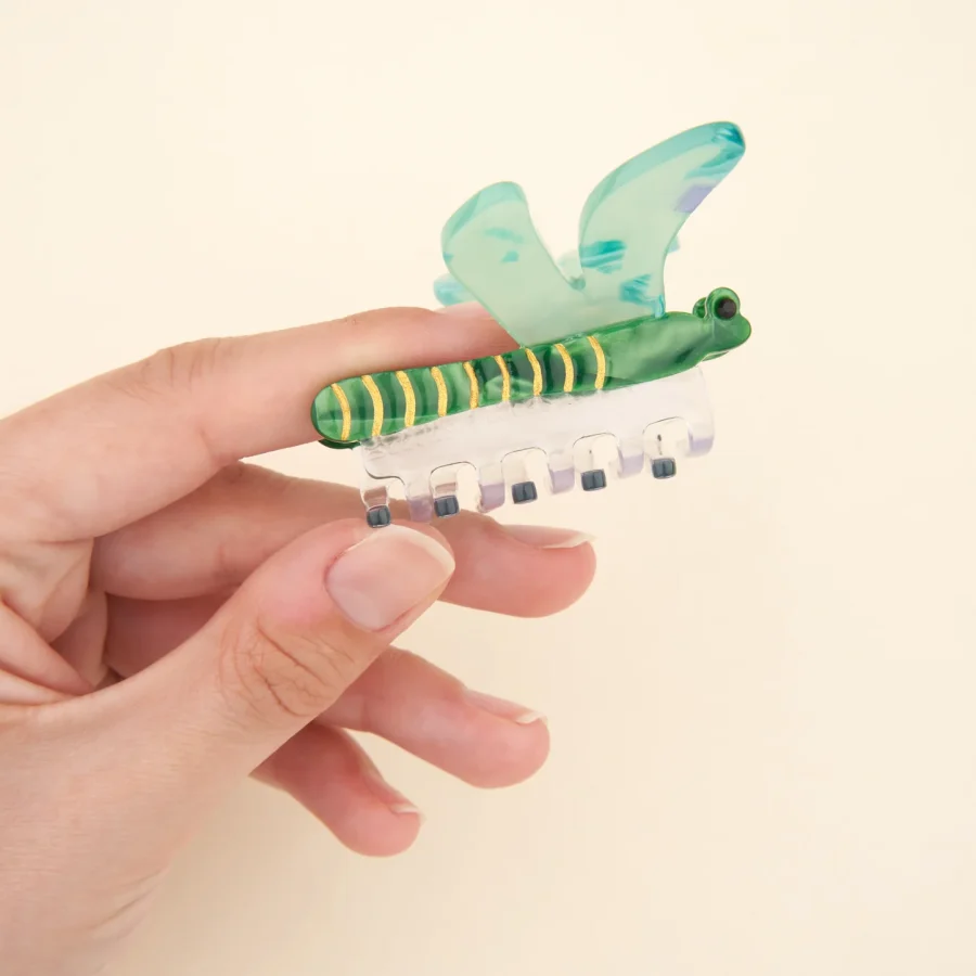 Coucou Suzette 法國 Green Dragonfly Hair Claw / 綠色蜻蜓髮爪夾