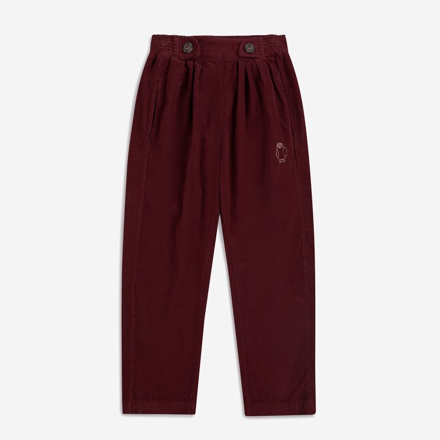 BOBO CHOSES Curious Owl corduroy pleated pants / 2Y – 8Y