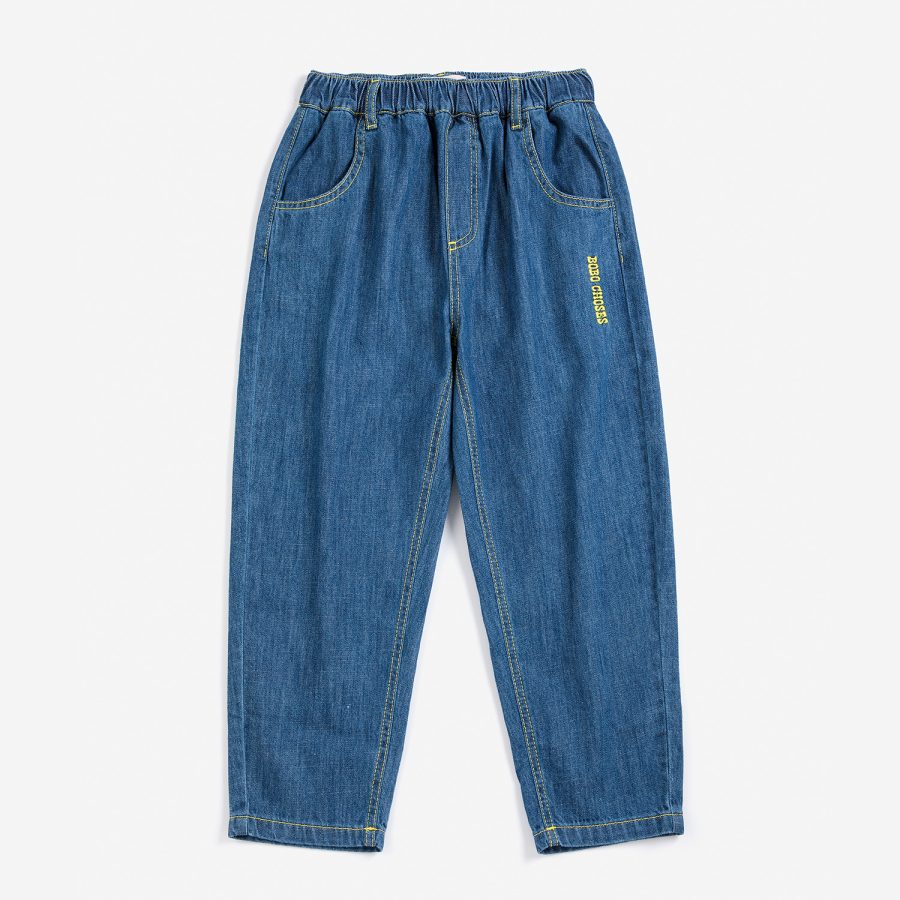 BOBO CHOSES Taxi Saurus Tag denim pants / 2Y – 8Y