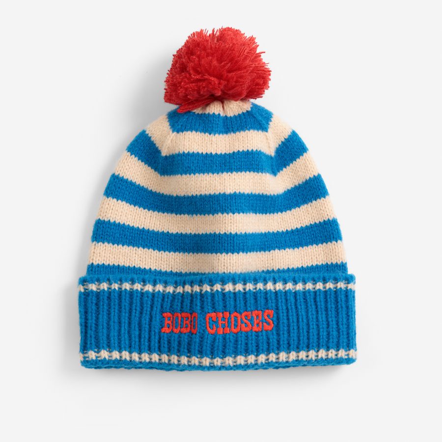 BOBO CHOSES Stripes knitted beanie / 2Y - 8Y